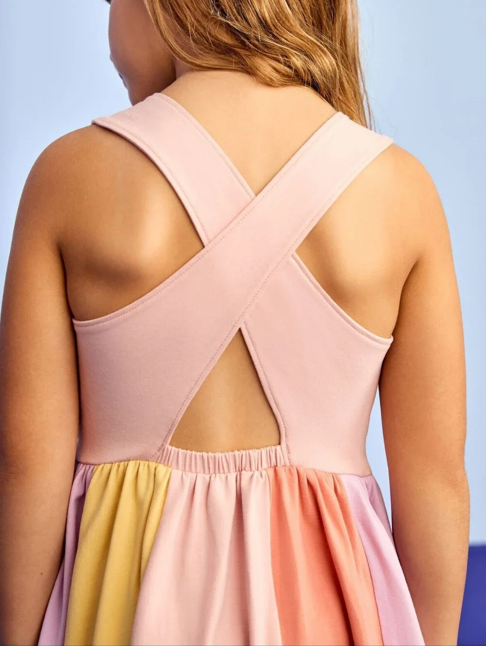 Hanna Andersson Rainbow Skirt Skater Dress with Pockets